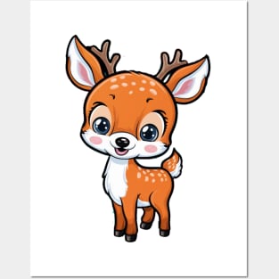 Baby Deer Cute Posters and Art